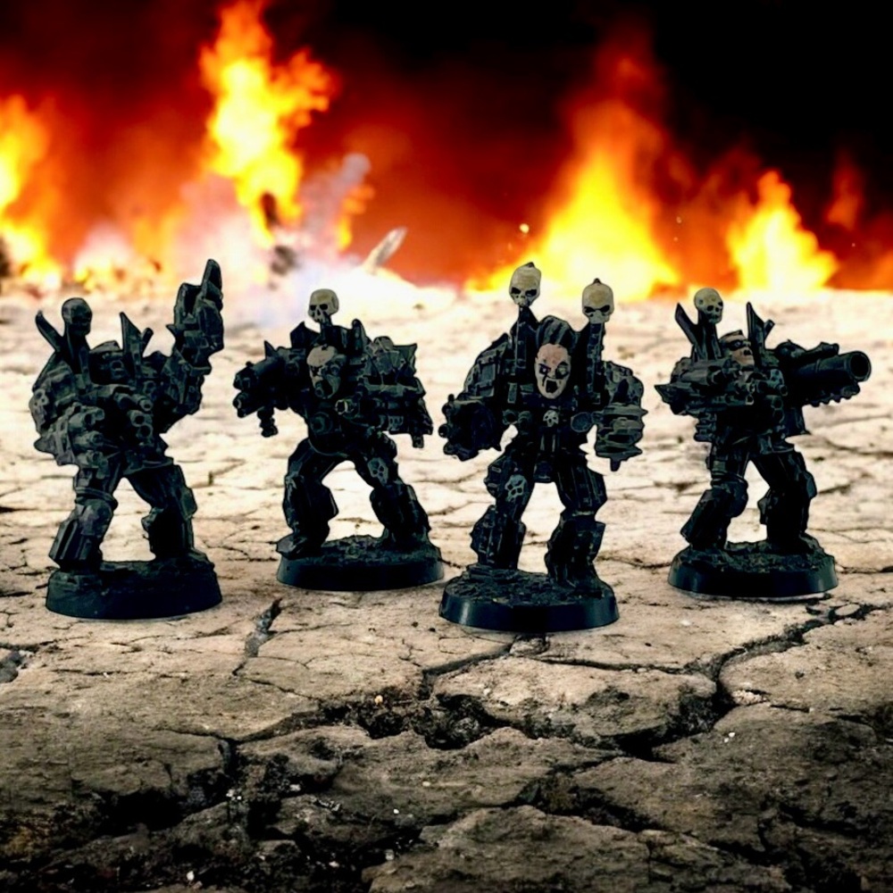 WarHammer 40k Obliterater Squad Chaos Space Marines Skulls Metal Model